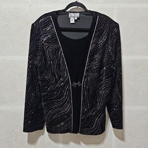 Sheri Martin Glitzy Black Top/Jacket